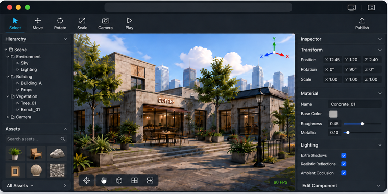Web 3D Editor & Content Tools